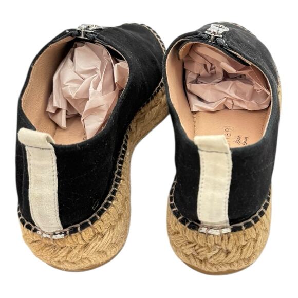 Eric Michaels Serena Espadrille Shoes Black Nubuck Sz US 5.5/6 EU 36 Leather EUC - Picture 4 of 10